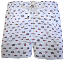 Load image into Gallery viewer, Pantaloncino Shorts Bermuda Fantasia Camera Retro 100% cotone 2 tasche laterali Made in Italy