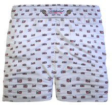 Load image into Gallery viewer, Pantaloncino Shorts Bermuda Fantasia Camera Retro 100% cotone 2 tasche laterali Made in Italy