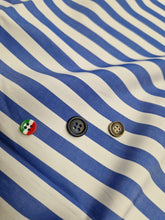 Carica l'immagine nel visualizzatore di Gallery, Bermuda Pantaloncino Fantasia Puro Cotone Blu Shorts 2 tasche laterali Made in Italy