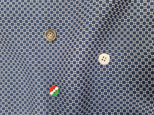 Carica l'immagine nel visualizzatore di Gallery, Pantaloncino Bermuda puro cotone fantasia blu Shorts 2 tasche laterali Made in Italy