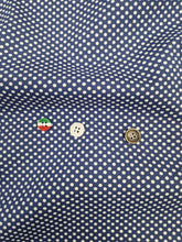 Carica l'immagine nel visualizzatore di Gallery, Shorts Bermuda Pantaloncino puro cotone fantasia Pois blu Shorts 2 tasche laterali Made in Italy