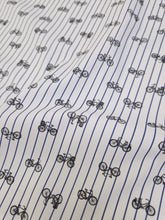 Carica l'immagine nel visualizzatore di Gallery, Bermuda Rigato Bike Pantaloncino Box Mare puro Cotone Shorts 2 tasche laterali Made in Italy