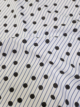 Carica l'immagine nel visualizzatore di Gallery, Bermuda Pantaloncino Pois Rigato Box Mare puro Cotone Shorts 2 tasche laterali Made in Italy