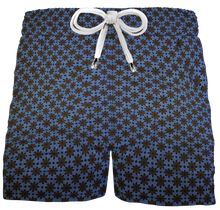 Load image into Gallery viewer, Bermuda Pantaloncino puro cotone fantasia Blue Denim Shorts 2 tasche laterali Made in Italy