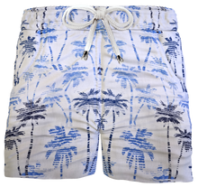 Load image into Gallery viewer, Pantaloncino Shorts Bermuda Fantasia Palme 100% cotone 2 tasche laterali Made in Italy