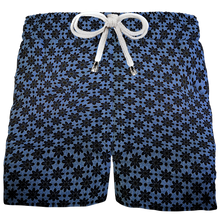 Carica l&#39;immagine nel visualizzatore di Gallery, Bermuda Pantaloncino Puro Cotone Blue Denim Fantasia Made in Italy Fantasia Shorts 2 tasche laterali
