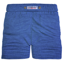 Load image into Gallery viewer, Pantaloncino Shorts Bermuda Azzurro Denim cotone Lino 2 tasche laterali Made in Italy