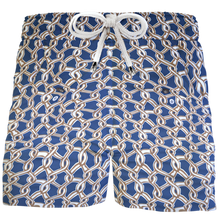 Carica l'immagine nel visualizzatore di Gallery, Pantaloncino Shorts Bermuda nodo marino 100% Cotone 2 tasche laterali Made in Italy