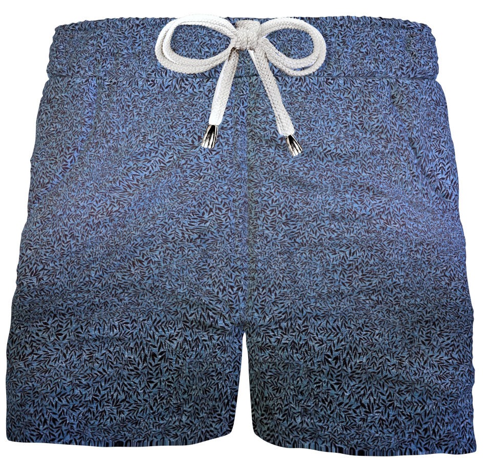 Bermuda Pantaloncino Blue Denim Fantasia Puro Cotone Shorts 2 tasche laterali Made in Italy