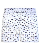 Carica l'immagine nel visualizzatore di Gallery, Bermuda Pantaloncino Fantasia Milano Puro Cotone Shorts 2 tasche laterali Made in Italy