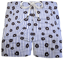 Load image into Gallery viewer, Pantaloncino Shorts Bermuda Micro Fantasia Rigata 100% Cotone 2 tasche laterali Made in Italy