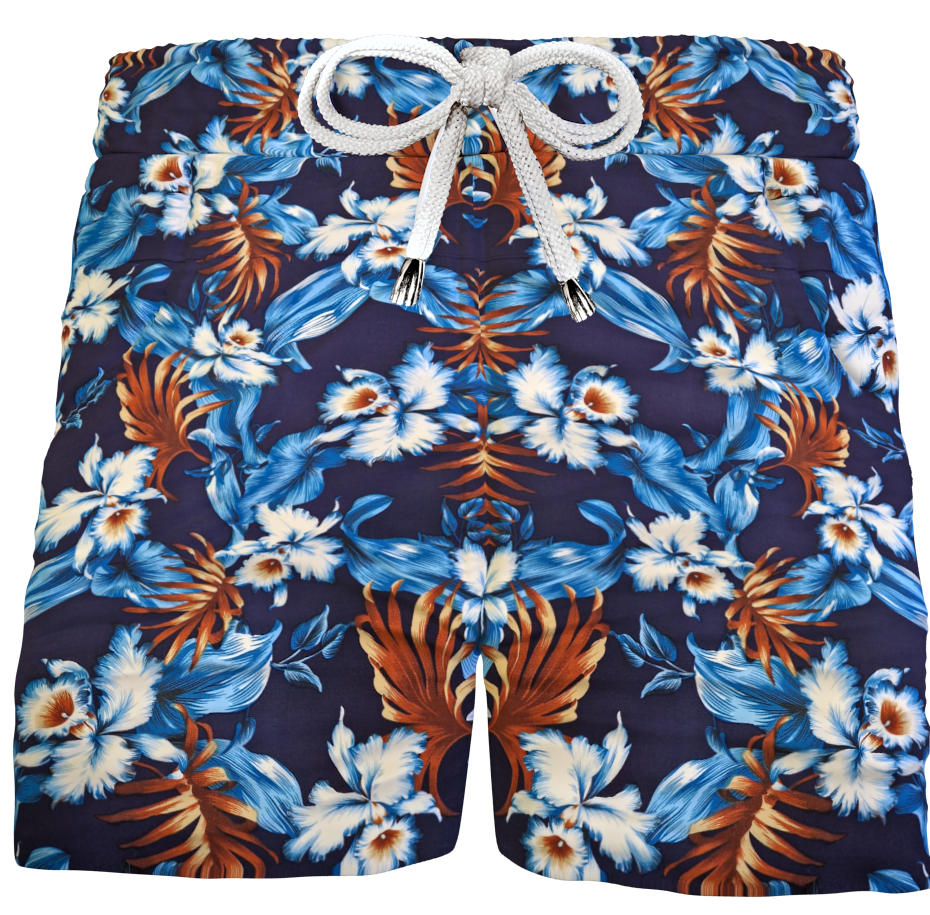 Bermuda Shorts Fantasia Hawaii Fresca Viscosa cotone  Pantaloncino 2 tasche laterali Made in Italy