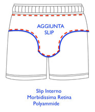 Carica l'immagine nel visualizzatore di Gallery, Pantaloncino Shorts Bermuda Fasciato a righe blu 100% Cotone 2 tasche laterali Made in Italy