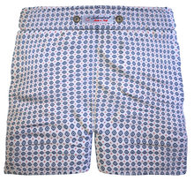 Carica l&#39;immagine nel visualizzatore di Gallery, Pantaloncino Shorts Bermuda Micro Fantasia Geometrica 100% Cotone 2 tasche laterali Made in Italy
