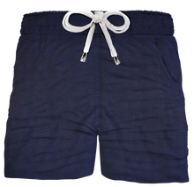 Load image into Gallery viewer, Bermuda Pantaloncino Fantasia Puro Cotone Blu Shorts 2 tasche laterali Made in Italy
