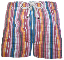 Load image into Gallery viewer, Pantaloncino Shorts Bermuda Fantasia Stripe 100% Cotone 2 tasche laterali Made in Italy