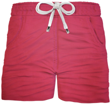 Carica l&#39;immagine nel visualizzatore di Gallery, Bermuda Pantaloncino Rosso Puro cotone fantasia Shorts 2 tasche laterali Made in Italy
