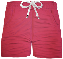 Carica l'immagine nel visualizzatore di Gallery, Bermuda Pantaloncino Rosso Puro cotone fantasia Shorts 2 tasche laterali Made in Italy