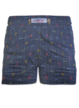 Carica l'immagine nel visualizzatore di Gallery, Pantaloncino Shorts Bermuda fantasia piuma 100% Cotone 2 tasche laterali Made in Italy