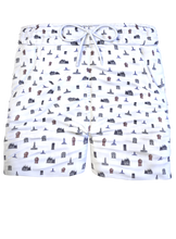 Carica l'immagine nel visualizzatore di Gallery, Bermuda Pantaloncino Fantasia Milano Puro Cotone Shorts 2 tasche laterali Made in Italy