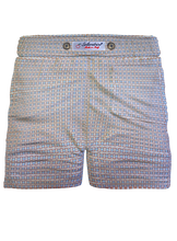Load image into Gallery viewer, Pantaloncino in cotone Shorts Bermuda Micro Fantasia Arancio 100% Cotone 2 tasche laterali Made in Italy