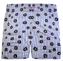 Load image into Gallery viewer, Pantaloncino Shorts Bermuda Micro Fantasia Rigata 100% Cotone 2 tasche laterali Made in Italy