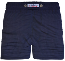 Carica l'immagine nel visualizzatore di Gallery, Bermuda Pantaloncino Fantasia Puro Cotone Blu Shorts 2 tasche laterali Made in Italy