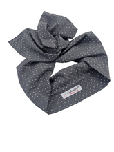 Load image into Gallery viewer, Turbante Grigio Design pois puro cotone Made in Italy Fascia Capelli hairband