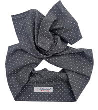Load image into Gallery viewer, Turbante Grigio Design pois puro cotone Made in Italy Fascia Capelli hairband