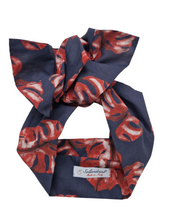 Load image into Gallery viewer, Turbante Fantasia Rosso Design puro cotone Made in Italy Fascia Capelli hairband