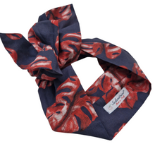 Load image into Gallery viewer, Turbante Fantasia Rosso Design puro cotone Made in Italy Fascia Capelli hairband