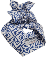 Load image into Gallery viewer, Turbante Fantasia Design Pois Blu cotone Made in Italy Fascia Capelli hairband