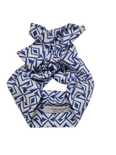 Load image into Gallery viewer, Turbante Fantasia Design Pois Blu cotone Made in Italy Fascia Capelli hairband