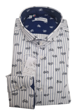 Carica l'immagine nel visualizzatore di Gallery, Camicia Bike Fantasia Bicicletta Rigata Made in Italy