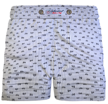 Carica l'immagine nel visualizzatore di Gallery, Bermuda Rigato Bike Pantaloncino Box Mare puro Cotone Shorts 2 tasche laterali Made in Italy