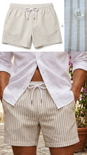 Carica l'immagine nel visualizzatore di Gallery, Boxer Mare Bermuda Cotone lino costume da bagno Made in Italy Shorts 2 tasche laterali