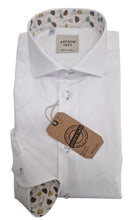 Carica l'immagine nel visualizzatore di Gallery, Camicia Bianca con inserti fantasia Made in Italy White Shirt