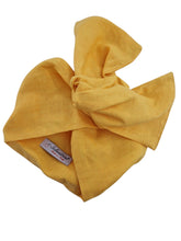 Carica l'immagine nel visualizzatore di Gallery, Turbante giallo puro lino Made in Italy Fascia Capelli hairband