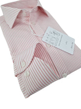 Load image into Gallery viewer, Camicia Uomo Rigata Rosa alta qualità titolo 120 fasciato rosa righino Made in Italy