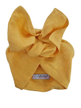 Carica l'immagine nel visualizzatore di Gallery, Turbante giallo puro lino Made in Italy Fascia Capelli hairband