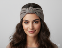 Load image into Gallery viewer, Turbante in Cotone Spigatino vinaccia Made in Italy Fascia Capelli Hairband headband