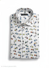 Load image into Gallery viewer, Camicia Uomo Vespa collection bianco puro cotone colletto mezzo francese oxford Made in Italy