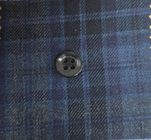 Load image into Gallery viewer, Camicione Donna a quadri scozzese blu fantasia tessuto alta qualità Casual Camicia puro Cotone Made in Italy