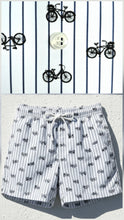 Carica l'immagine nel visualizzatore di Gallery, Boxer mare Pantaloncino rigato 100% Cotone costume da bagno Made in Italy Shorts 2 tasche laterali