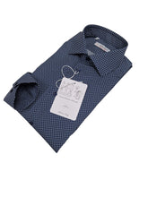 Carica l'immagine nel visualizzatore di Gallery, Camicia micro Fantasia blu Made in Italy