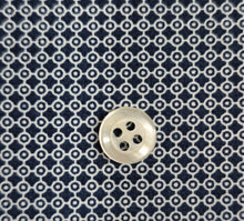 Load image into Gallery viewer, Turbante blu cotone micro fantasia Made in Italy Fascia Capelli Hairband headband