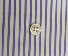 Carica l'immagine nel visualizzatore di Gallery, Camicia Uomo a righe lilla rigato popeline titolo 120 alta qualità elegante puro cotone colletto mezzo francese oxford Made in Italy