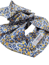Load image into Gallery viewer, Turbante Fantasia Design Maiolica Capri cotone Made in Italy Fascia Capelli hairband