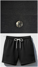 Carica l'immagine nel visualizzatore di Gallery, Costume da bagno nero boxer Bermuda 100% Cotone Made in Italy Fantasia Shorts 2 tasche laterali