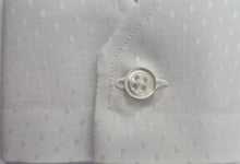 Carica l'immagine nel visualizzatore di Gallery, Camicia Uomo Bianca Elegante tessuto alta qualità puro cotone titolo 100 fil coupe Made in Italy